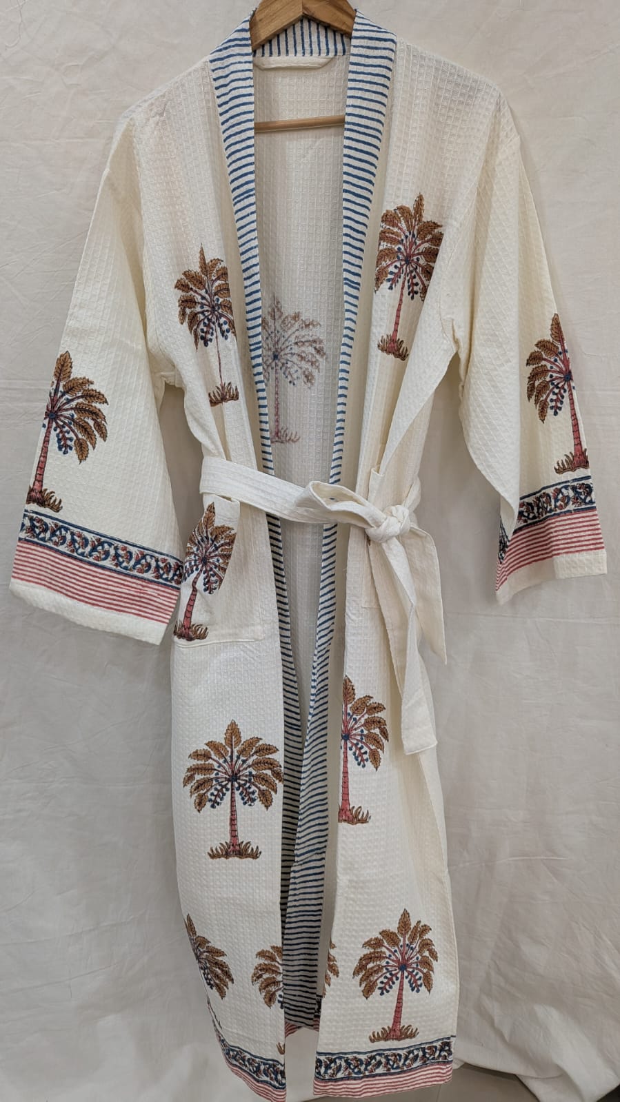 Hand Block Printed Cotton Bathrobe
